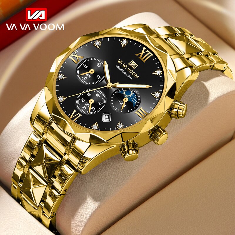 Men's Casual Watch Manufacturer - VAVA VOOM Top Brand Waterproof Luminous Quartz Day Stainless Steel