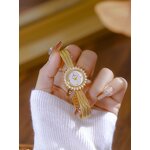 Women's Dress Watch Manufacturer - Bs Bee Sister 1833 With Bracelet Luxury Gold Ladies Clock Female