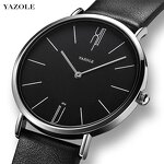 Men's Quartz Watch Manufacturer - YAZOLE506 PU Leather Waterproof Custom Classic Wristwatch