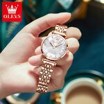 Women's Charm Watch Manufacturer - OLEVS Hot Sale Dress Ladies Quartz Stainless Steel Diamond Shape Starry Sky Luxury Gift
