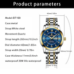 Men's Luxury Watch Manufacturer - BINBOND B7169 Business Fashion Quartz Diamond Clock Automatic Day