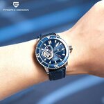 Tourbillon Men's Watch Manufacturer - PAGANI DESIGN Ceramic Bezel Sapphire Crystal Hollow Automatic 200M Waterproof