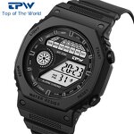 Men's Digital Watch Manufacturer - Fashion Luminous LED with TPU Plastic Band Big Dial Electronic Display Waterproof