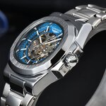 Men's Mechanical Watch Manufacturer - LONGLUX Automatic Luxury Waterproof Skeleton Business Wholesale Stainless Steel