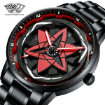 Men's Anime Watch Manufacturer - Japanese Anime Ninja Rim Hub Sports Car Quartz Waterproof Sport Wheel Wristwatch