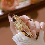 Women's Retro Watch Manufacturer - BS Bee Sister FA1893 French High-end Bracelet with Tortoiseshell Amber Resin Strap