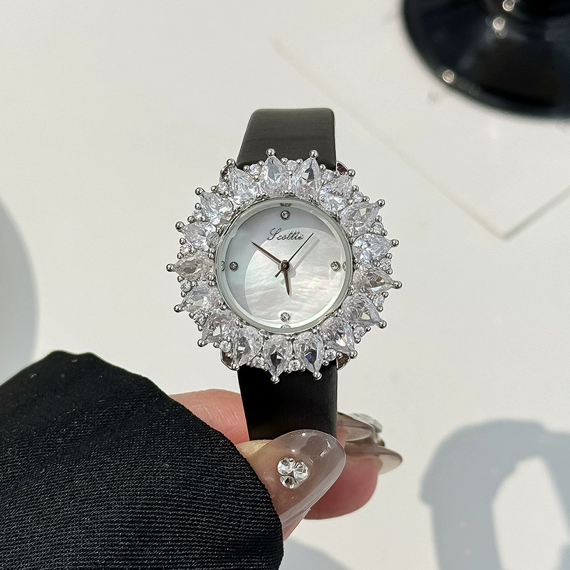 Women's Dress Watch Manufacturer - Hot Selling Retro Light Luxury Wheat Ear Design Strap Diamond Inlaid Ladies