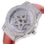 Women's Quartz Watch Manufacturer - 2024 Starry Bling Ladies Leather Band Luxury Diamond Waterproof Analog