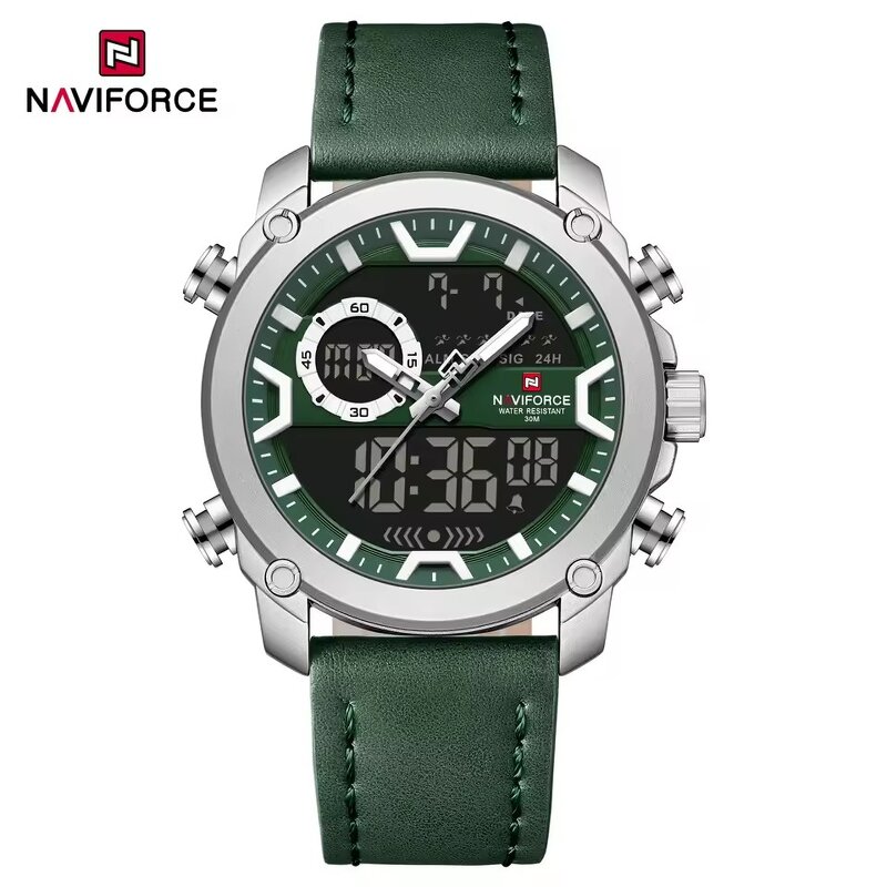 Men's Chronograph Watch Manufacturer - NAVIFORCE 9261 Multifunction Couple Bracelet Quartz Leather Waterproof Calendar