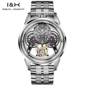 Men's Mechanical Watch Manufacturer - Knight 6806 Custom Logo Skeleton Hollow Miyota Waterproof Tourbillon Automatic