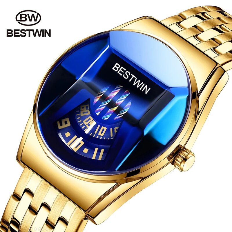 Men's Sports Watch Manufacturer - BESTWIN 9151 Trend Cool Stainless Steel Waterproof Quartz
