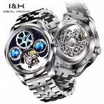Men's Mechanical Watch Manufacturer - IDEAL KNIGHT Luxury Original Skeleton Automatic Waterproof Luminous