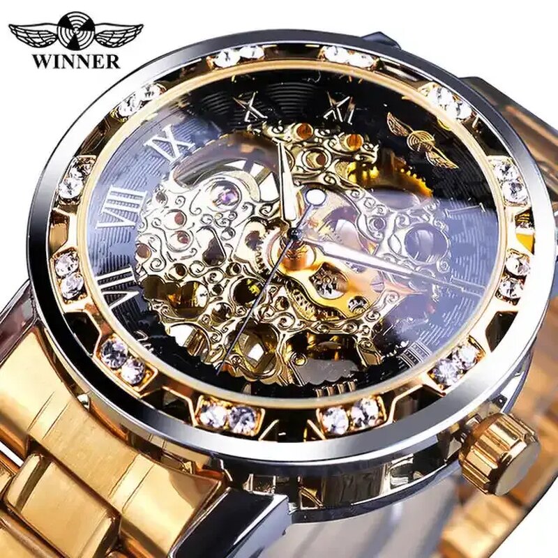 Men's Automatic Watch Manufacturer - Winner 1089 Professional Movement Waterproof Stainless Steel Luxury Mechanical Luminous
