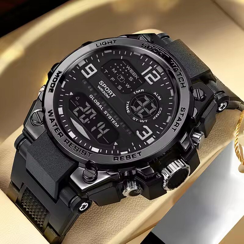 Men's Electronic Watch Manufacturer - 2025 New Luxury Outdoor Sport Stopwatch Waterproof Calendar Digital Sports