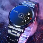 Men's Casual Watch Manufacturer - ORUSS 862 Luxury Waterproof Steel Reloj Students Young Korean Version Fashion Trend Quartz