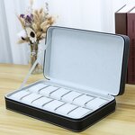 Watch Display Case Manufacturer - Household Luxury Collection 8 Slots Travel Trunk Zipper Box Gift