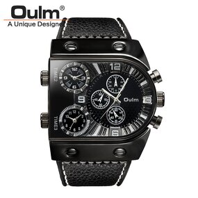 Men's Quartz Watch Manufacturer - Brand New Oulm 9315 Waterproof Wristwatch Luxury Gold Male