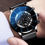 Men's Sports Watch Manufacturer - Calendar Quartz Wristwatch Stainless Steel Sport Clock Geneva