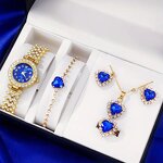 Women's Jewelry Set Manufacturer - 2025 Fashion Luxury Montre Bracelet Quartz Set Necklace Earring Set