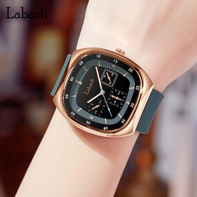 Women's Square Watch Manufacturer - LABAOLI 2024 New Fashion Quartz Large Square Silicone Strap Ladies Gift