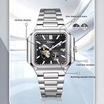 Men's Square Watch Manufacturer - Dulunwe Automatic Luxury Sport Fashion Waterproof Business Luminous