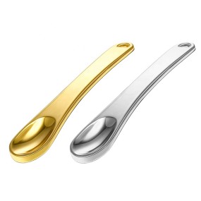 Makeup Spoon Factory - Gold Mini Curved Cosmetic Spatula