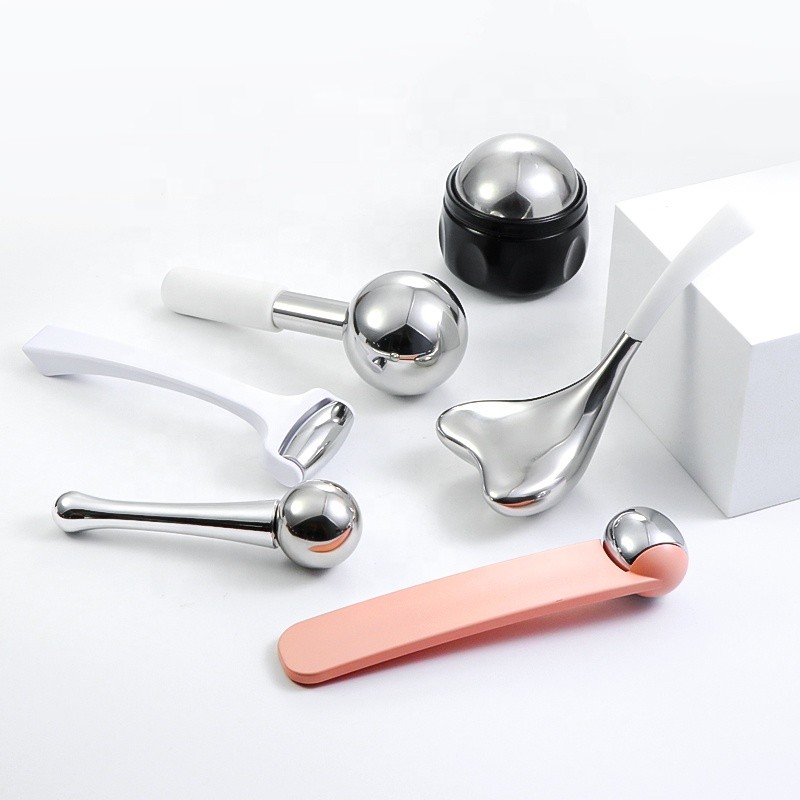 Ice Massage Roller Supplier - Beauty Skin Care Silver