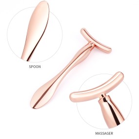 Eye Roller Stick Supplier - Gold Metal Cosmetic Massager