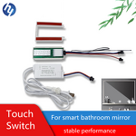 Time & Temperature Display Touch Switch - 12V LED Single Key Smart Dimmer for Mirror