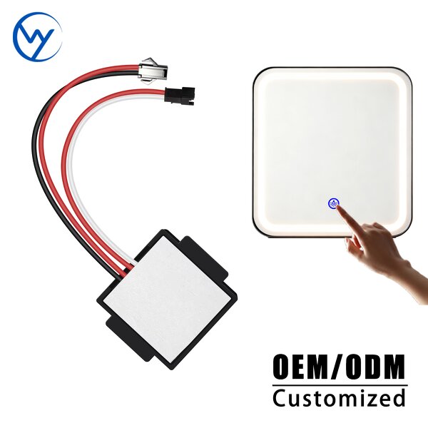 Bathroom Cosmetic Mirror LED Light Touch Switch - DC12V 3A 36W Single-key Three-color