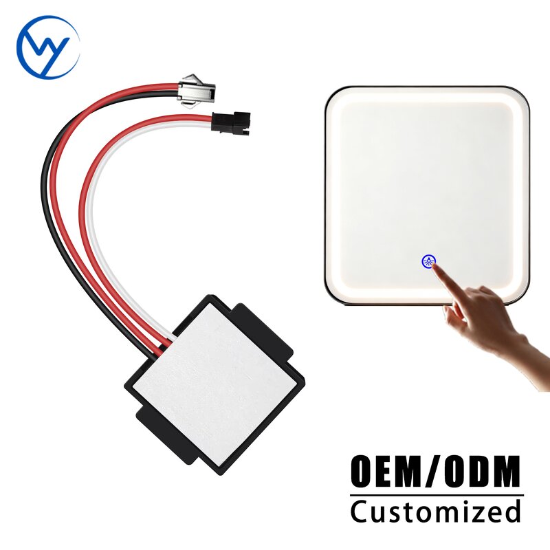 Bathroom Cosmetic Mirror LED Light Touch Switch - DC12V 3A 36W Single-key Three-color