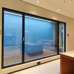 Aluminum Alloy Window - Large Floor Screen Integrated with Tempered Glass & Magnetic