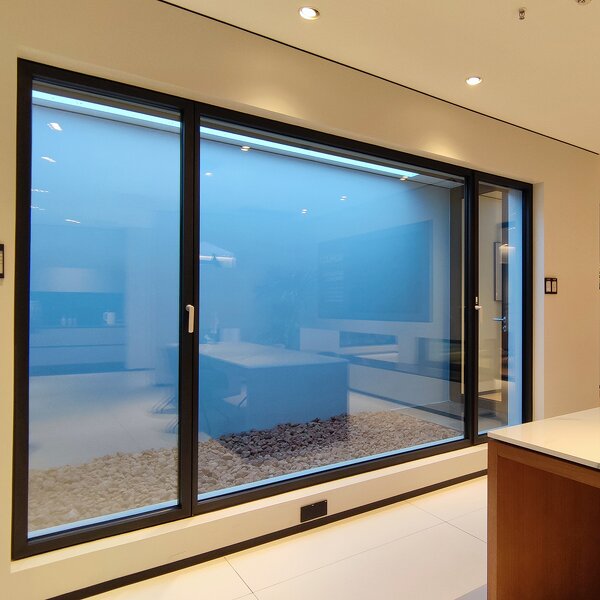 Aluminum Alloy Window - Large Floor Screen Integrated with Tempered Glass & Magnetic