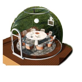 Transparent Bubble House - Movable Outdoor LED Light Tent for Restaurant