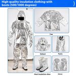 Flame Retardant Safety Clothing - 1000 Degree Aluminum Foil High Temperature Work