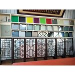 Tempered Glass Folding Screen - Horizontal Graphic Design for Villa Kitchen & More