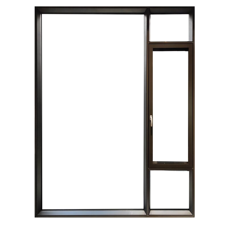 Aluminum Alloy Exterior Window - with Tempered Glass & Magnetic Screen for Villa