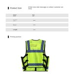 Hi-Vis Reflective Vest - Customizable Logo Fluorescent for Motorcycle Riding & Polyester