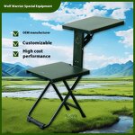Portable Outdoor Folding Chair - Army Green Multifunctional for Soldiers
