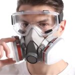 Silicone Half Gas Mask - Reusable with Goggles Anti-Dust Anti-Smog-Virus-Pollen
