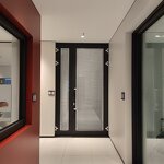 Aluminum Alloy Swing Double Door - with Tempered Glass for Villa and Hotel