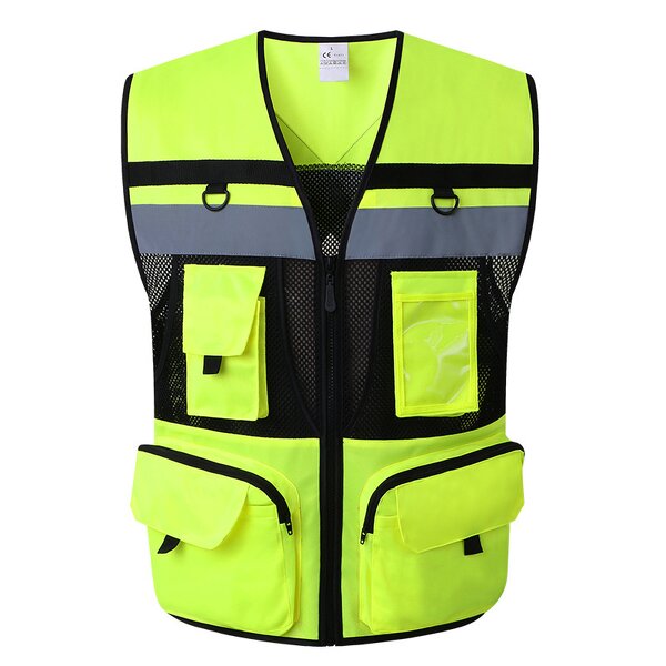 Reflective Safety Vest - Night Drivers Road Construction Breathable Quick Dry