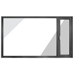 Aluminum Alloy Exterior Window - with Tempered Glass & Magnetic Screen for Villa