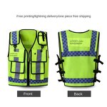 Hi-Vis Reflective Vest - Customizable Logo Fluorescent for Motorcycle Riding & Polyester