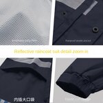 Reflective Safety Clothing - Extra Large LED Flash Waterproof Split Motorcycle Gear