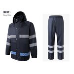 Reflective Safety Clothing - Extra Large LED Flash Waterproof Split Motorcycle Gear