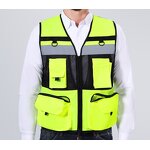 Reflective Safety Vest - Night Drivers Road Construction Breathable Quick Dry