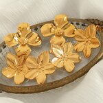 Flower Charm Earrings for Women Manufacturer - Stainless Steel 18K Gold Plated Temperament Fashion Jewelry