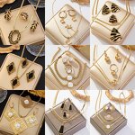 Stainless Steel Jewelry Set for Women Manufacturer - Layered 18k Gold Pearl Shell Zircon Heart Butterfly Pendant