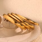 Stainless Steel Bangle Set Manufacturer - Gold Plated Waterproof Fashion Glossy Minimalist Classic